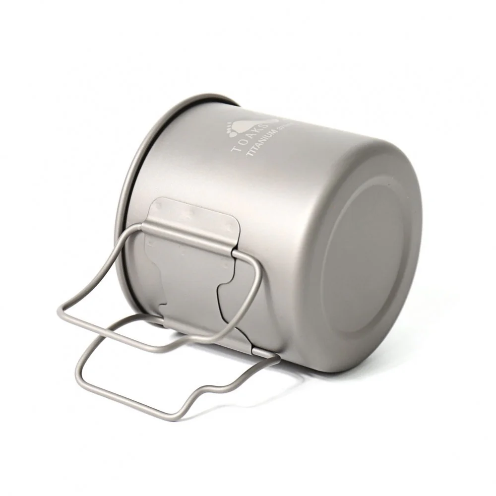 Casserole De Camping Ultralégère TOAKS En Titane 750 Ml - Avec Poignées Et Couvercle Pliables - Pour Randonnée Et Trekking